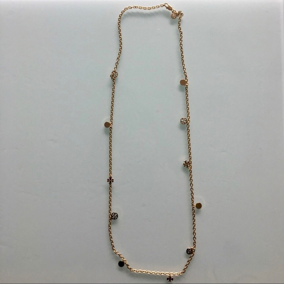 Tory Burch: Long Pendent Necklace in Gold - Picture 2 of 5